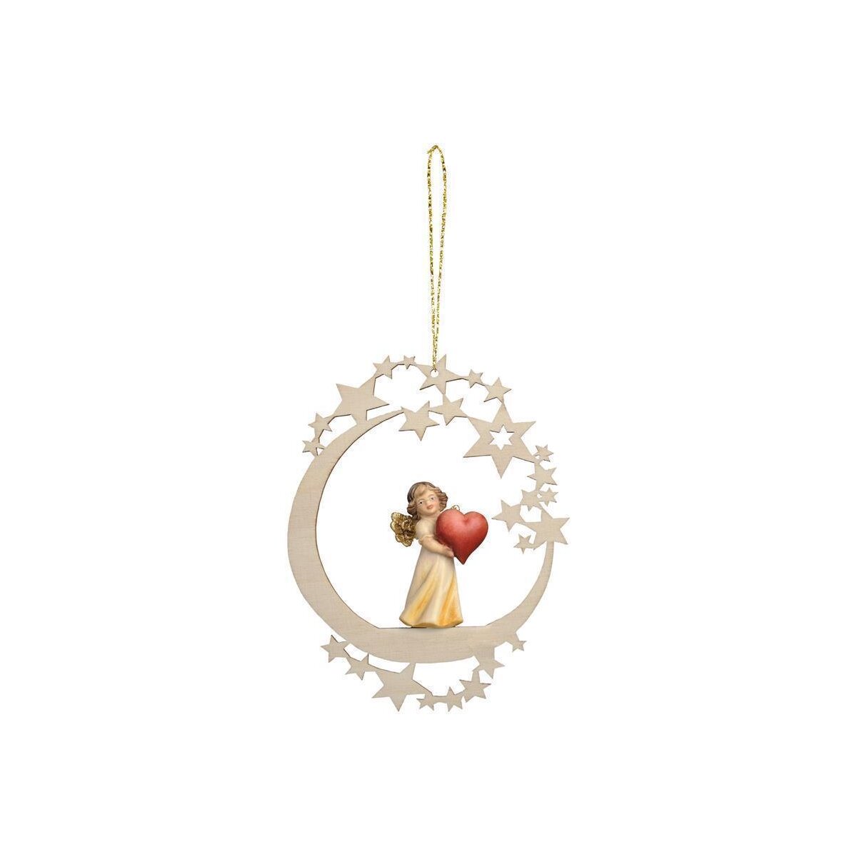 Mond mit Engel Herz - Maestro Holzschnitz Onlineshop, 8,00