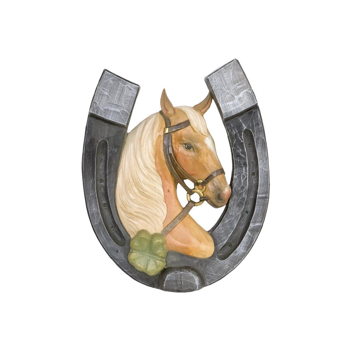 Horse w/Santa Hat & Horseshoe Ornament